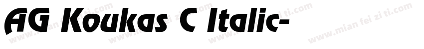 AG Koukas C Italic字体转换